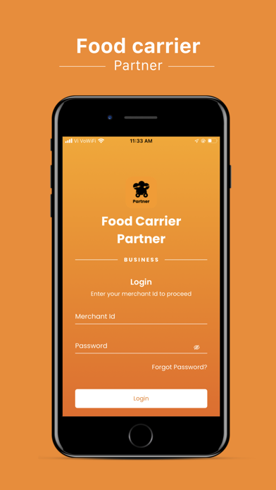 Food Carrier Partner app screenshot
