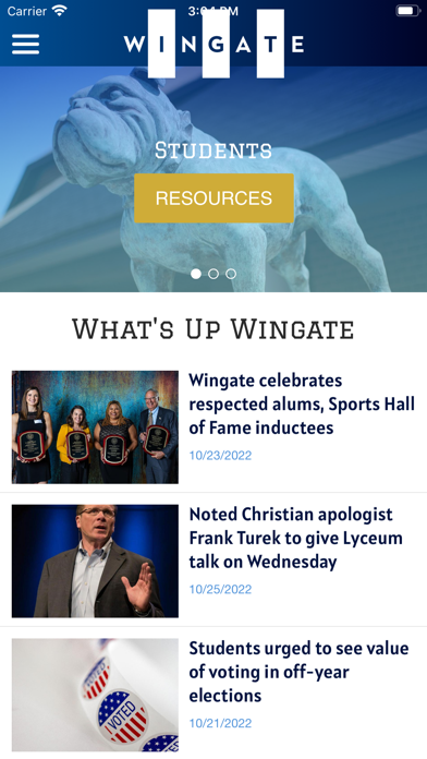Wingate Mobile Screenshot