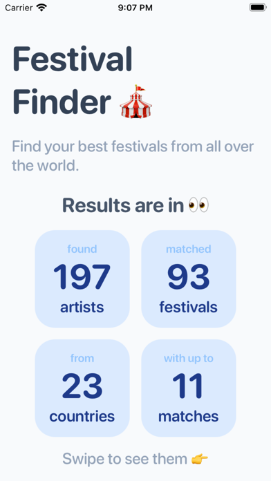 Festival Finder 2022 Screenshot