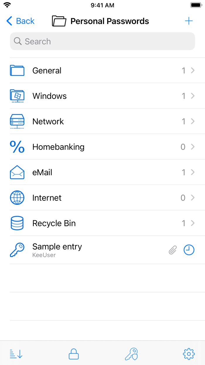 KeePassium KeePass passwords