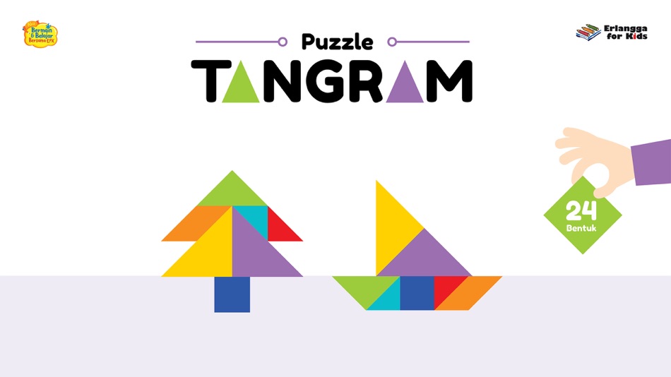 #1. Tangram Puzzle (iOS) By: Erlangga Online