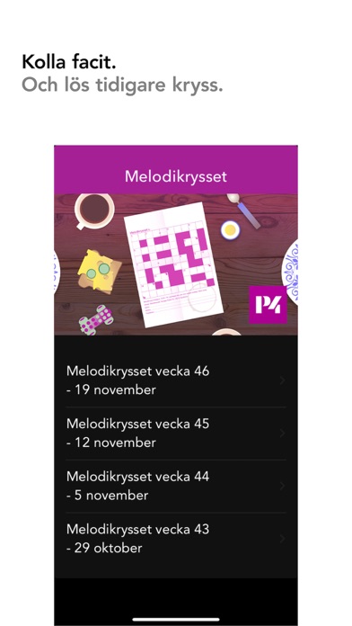 Melodikrysset i P4 Screenshot