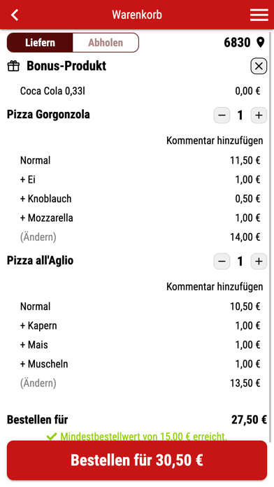 Pizzeria Trattoria Belmondo Screenshot