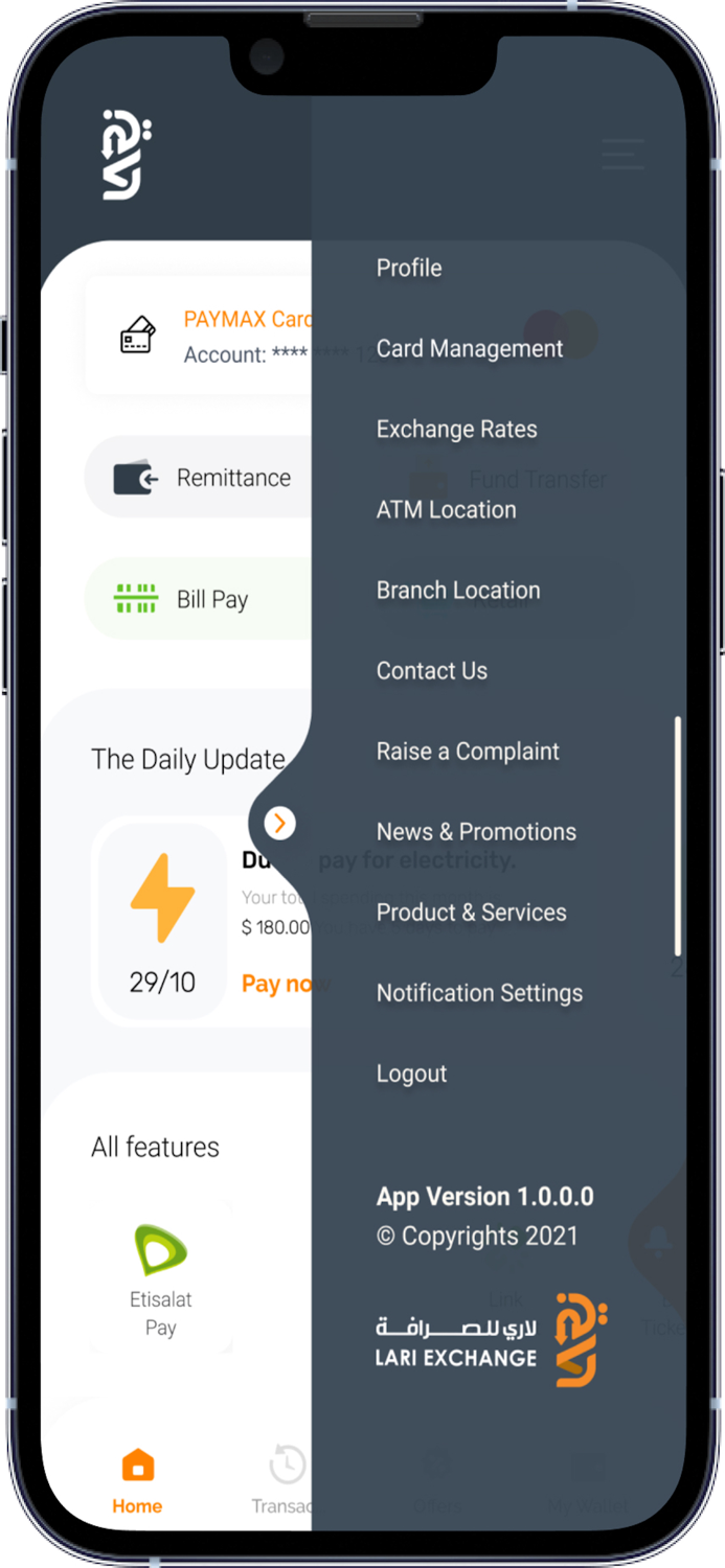 Lari Exchange Mobile App