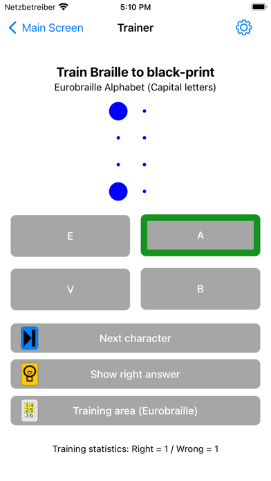 Braille Trainer Screenshot