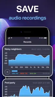 decibel meter - sound analyzer iphone screenshot 3