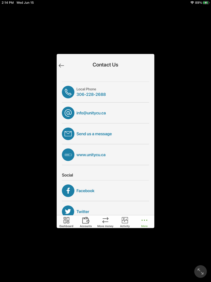 Unity Credit Union Mobile App