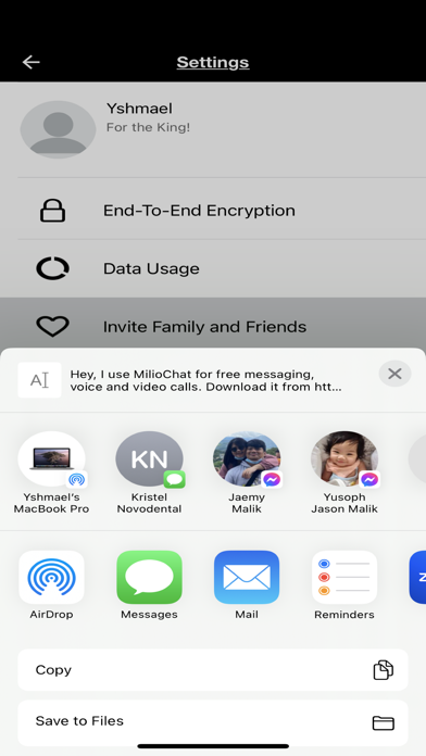 MilioChat Screenshot