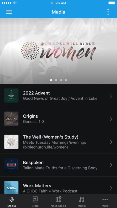 Chapel Hill Bible Church Screenshot