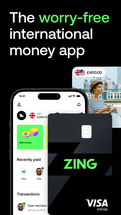 Zing: International money app Screenshot