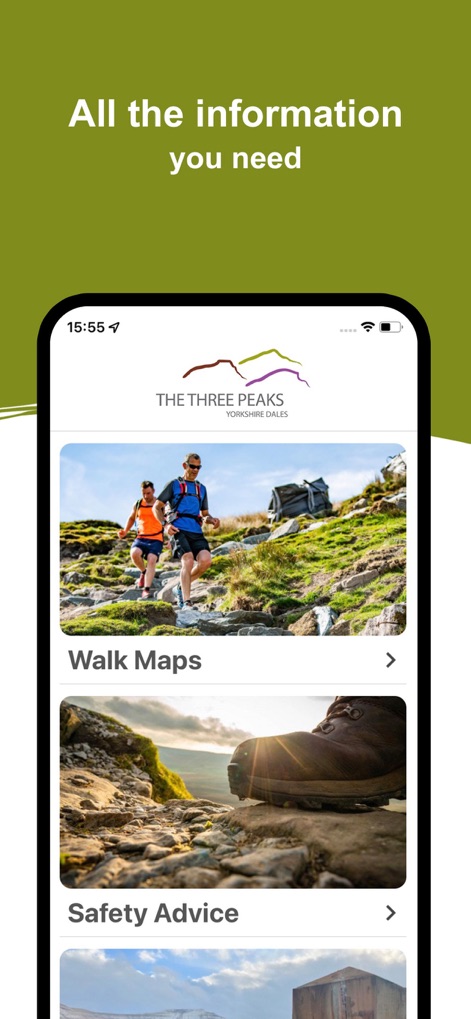 Yorkshire Three Peaks - This tool provides crucial resources such as dedicated 'Safety Advice' sections and an overview of 'Walk Maps' to ensure users are well-prepared for their adventure.
