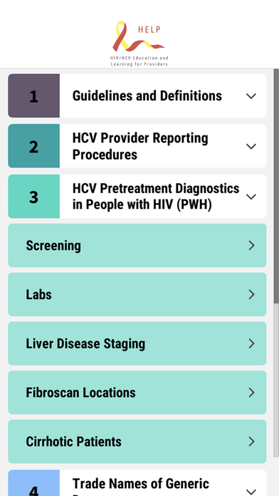 HIV/HCV Provider Education Screenshot