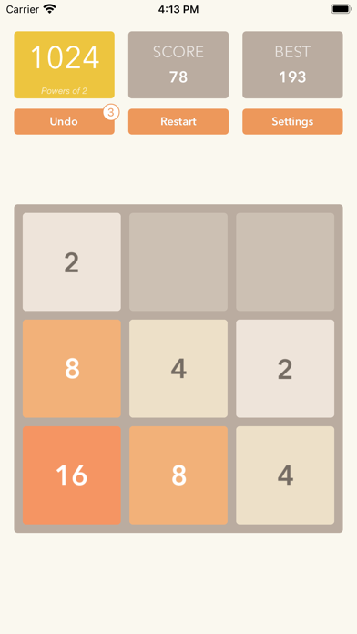 2048 Number Puzzle Game + Screenshot