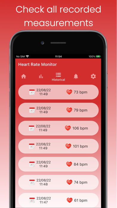 Heart Rate Monitor Tracker Screenshot