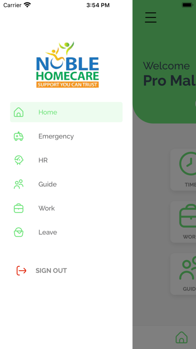 Noble Homecare Screenshot