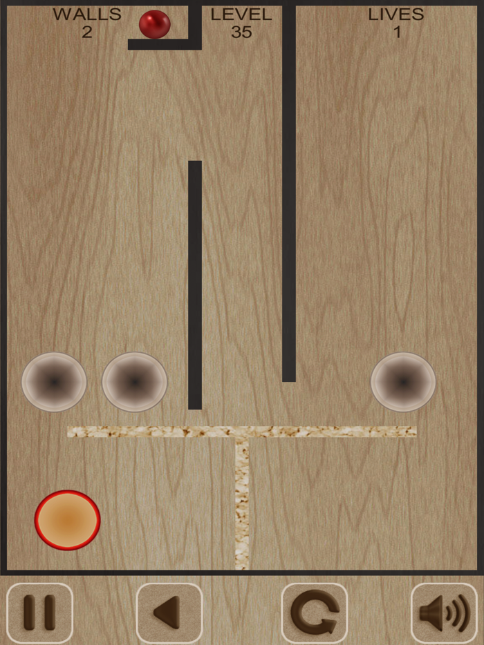 Flying Red Ball and Walls