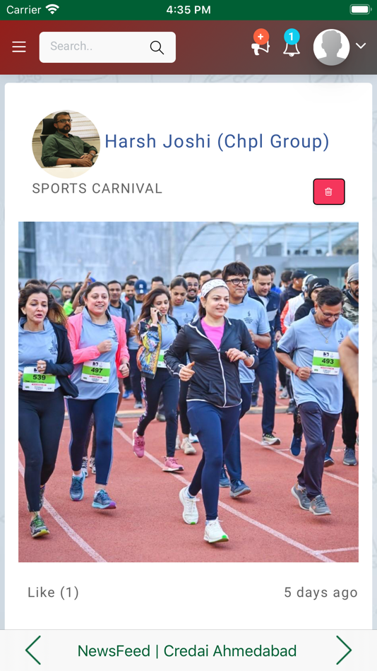 #6. ADMIN CREDAI AHMEDABAD (iOS) Podle: Communities Heritage Private Limited