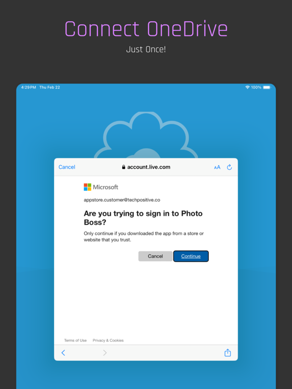 Photo Boss for OneDrive iPad screenshot 1 - Photo & Video app