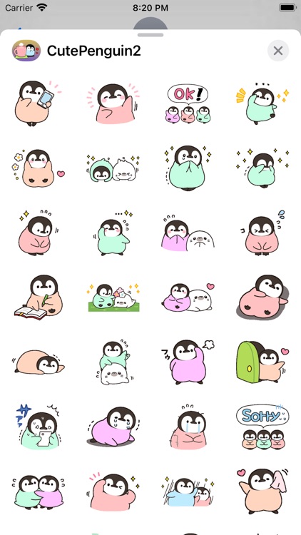Cute Penguin 2 Stickers pack