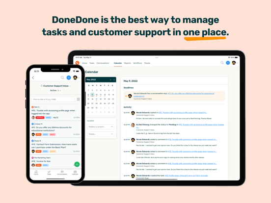 DoneDone 2 iPad screenshot 1 - Productivity app