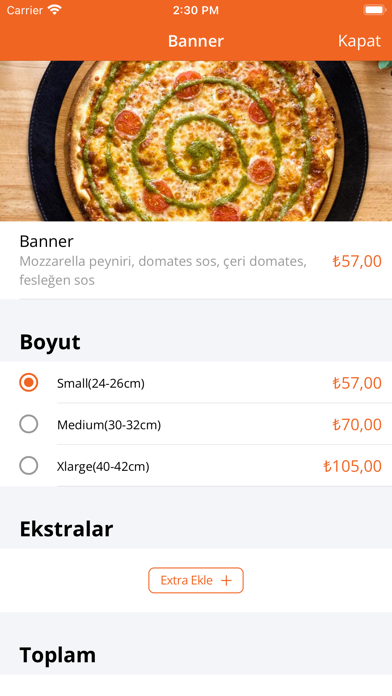 Ginger Pizza | Online Sipariş Screenshot