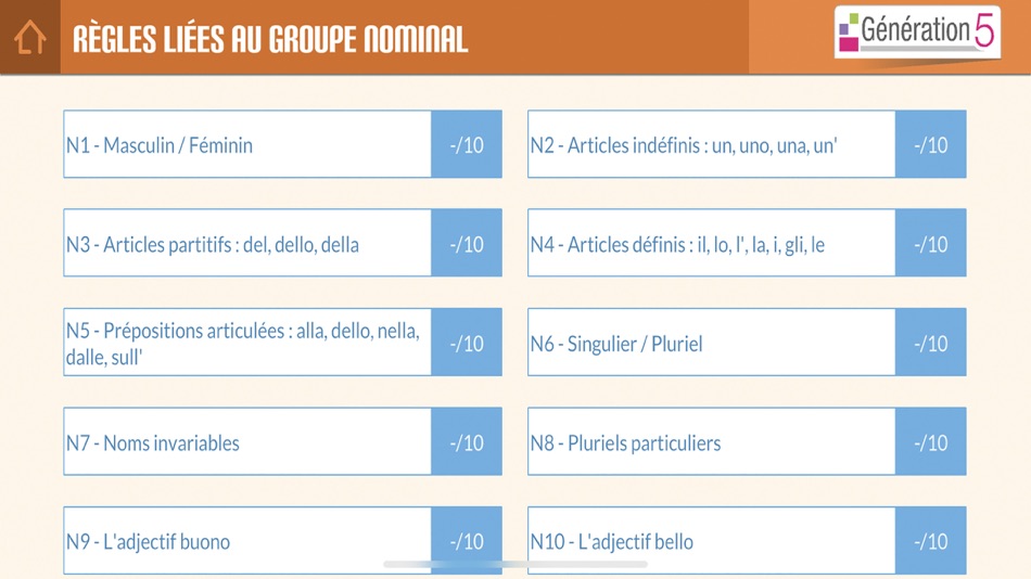 #2. Mémo italien A1-A2 (iOS) Podle: Génération 5