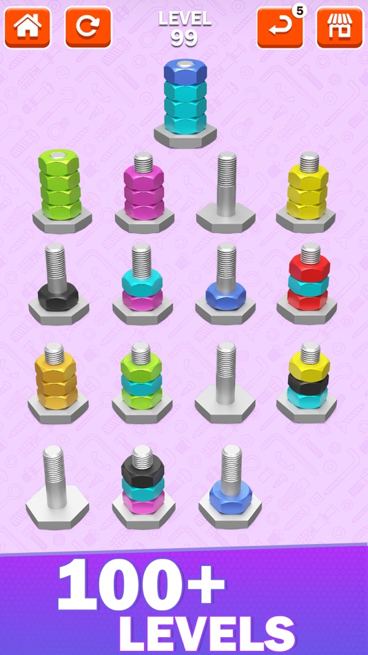 #5. Screw & Nuts Jam: Sort Puzzle! (iOS) 来自: RollingStudio