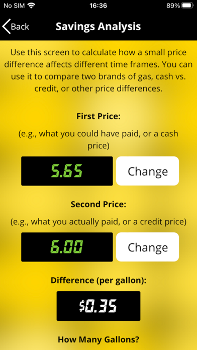 FuelAdvisor 2 for iPhone Screenshot