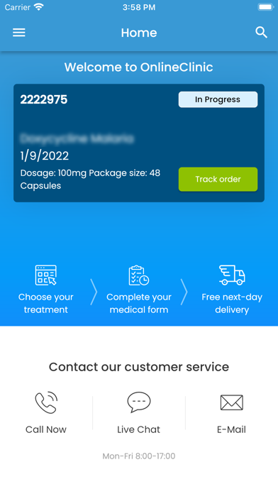 OnlineClinic Screenshot