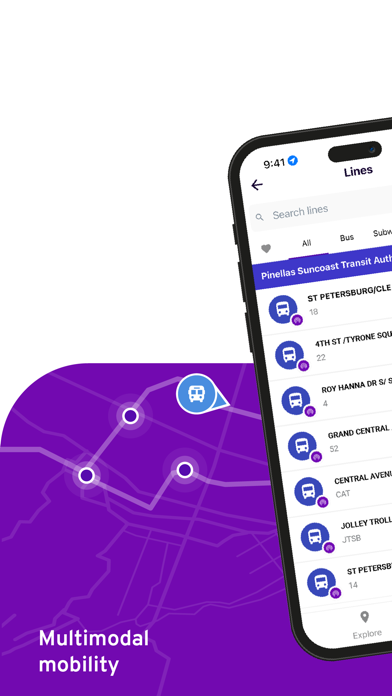 Muuf: Real-time Transit Screenshot