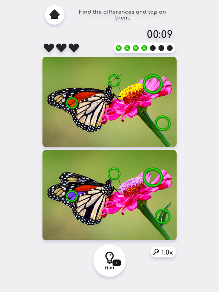 Spot the difference 2 players