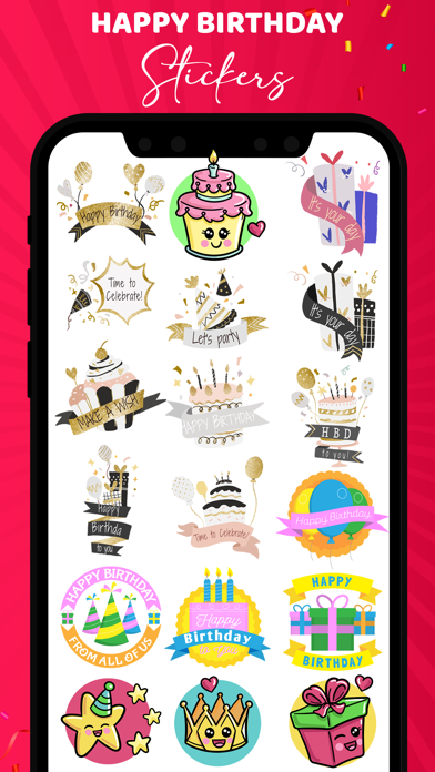 Animated Birthday Stickers! Screenshot
