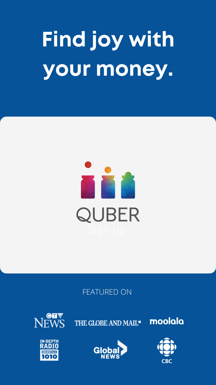 QUBER Find joy in money