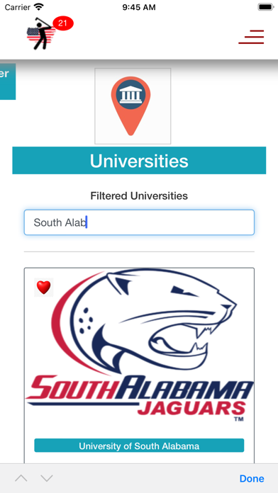 collegeGolf Screenshot