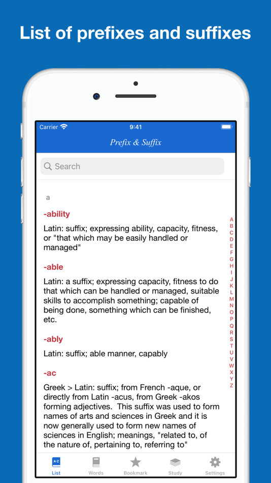 #1. English Prefixes & Suffixes (iOS) 由: Bui Hoai Trang