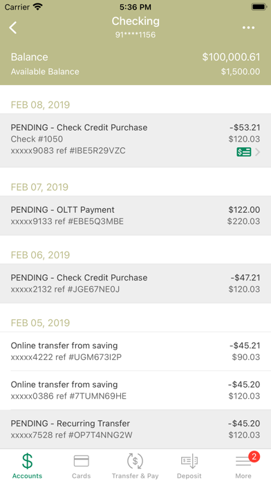 Capital Bank – Mobile Banking Screenshot