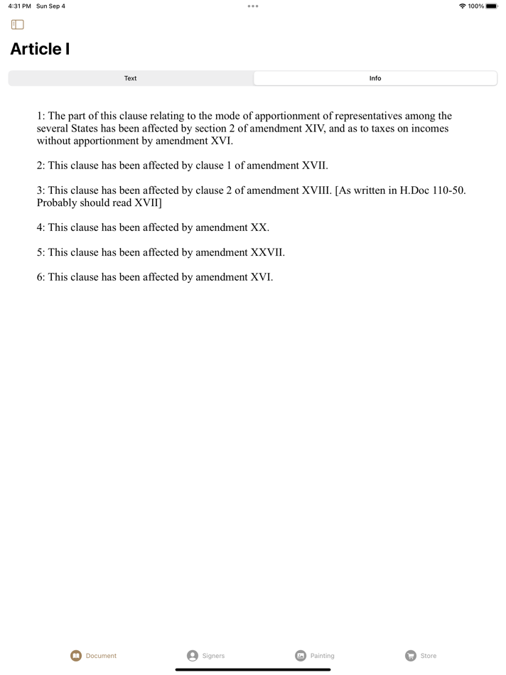 #4. Constitution for iPad (iOS) 由: Clint Bagwell Consulting