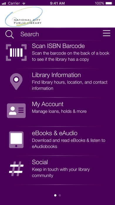National City Public Library Screenshot