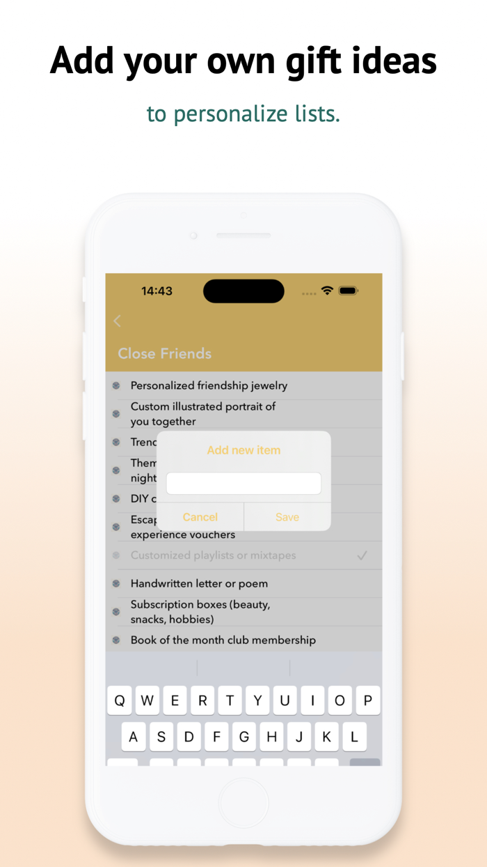Gift Ideas Checklist