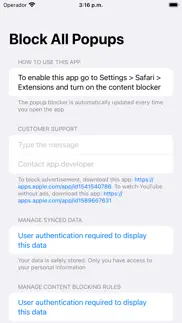block all popups iphone screenshot 1