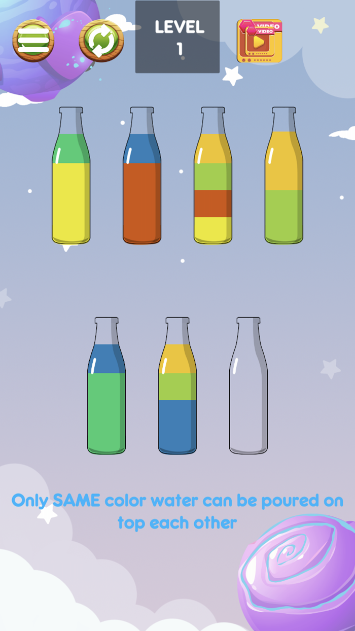 Water Bottle Color Sort Puzzle