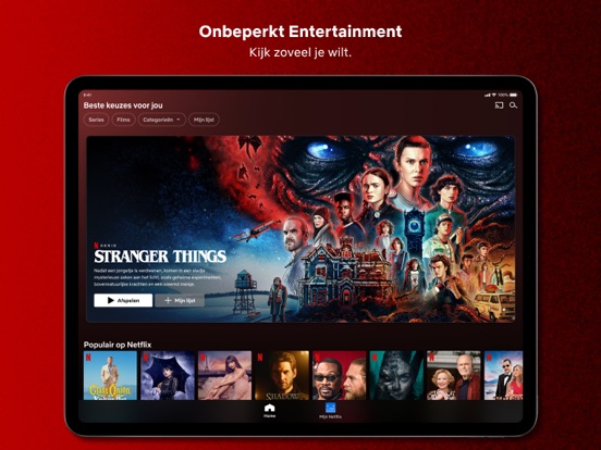 Netflix iPad app afbeelding 1