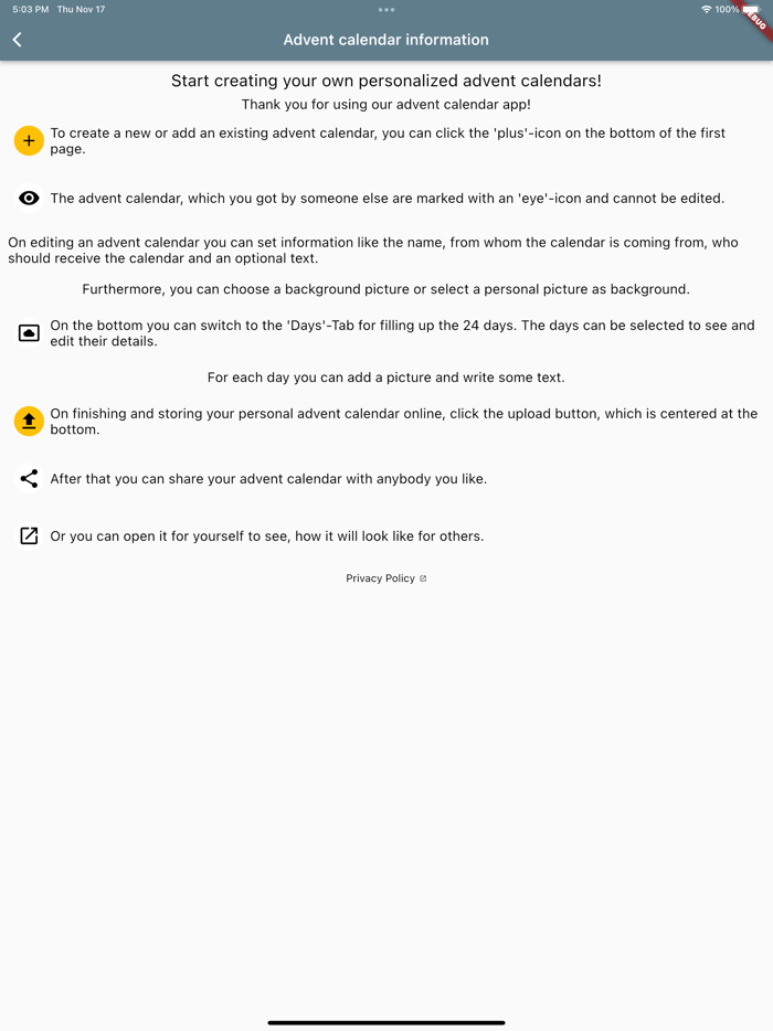 Advent Calendar Creator