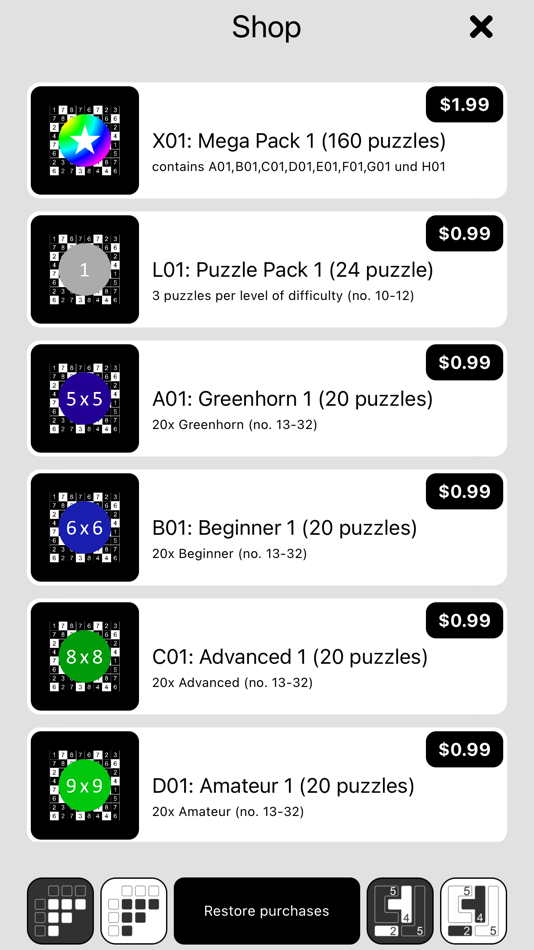 #6. Hitori - Logic Puzzles (macOS) โดย: Christian Lueth