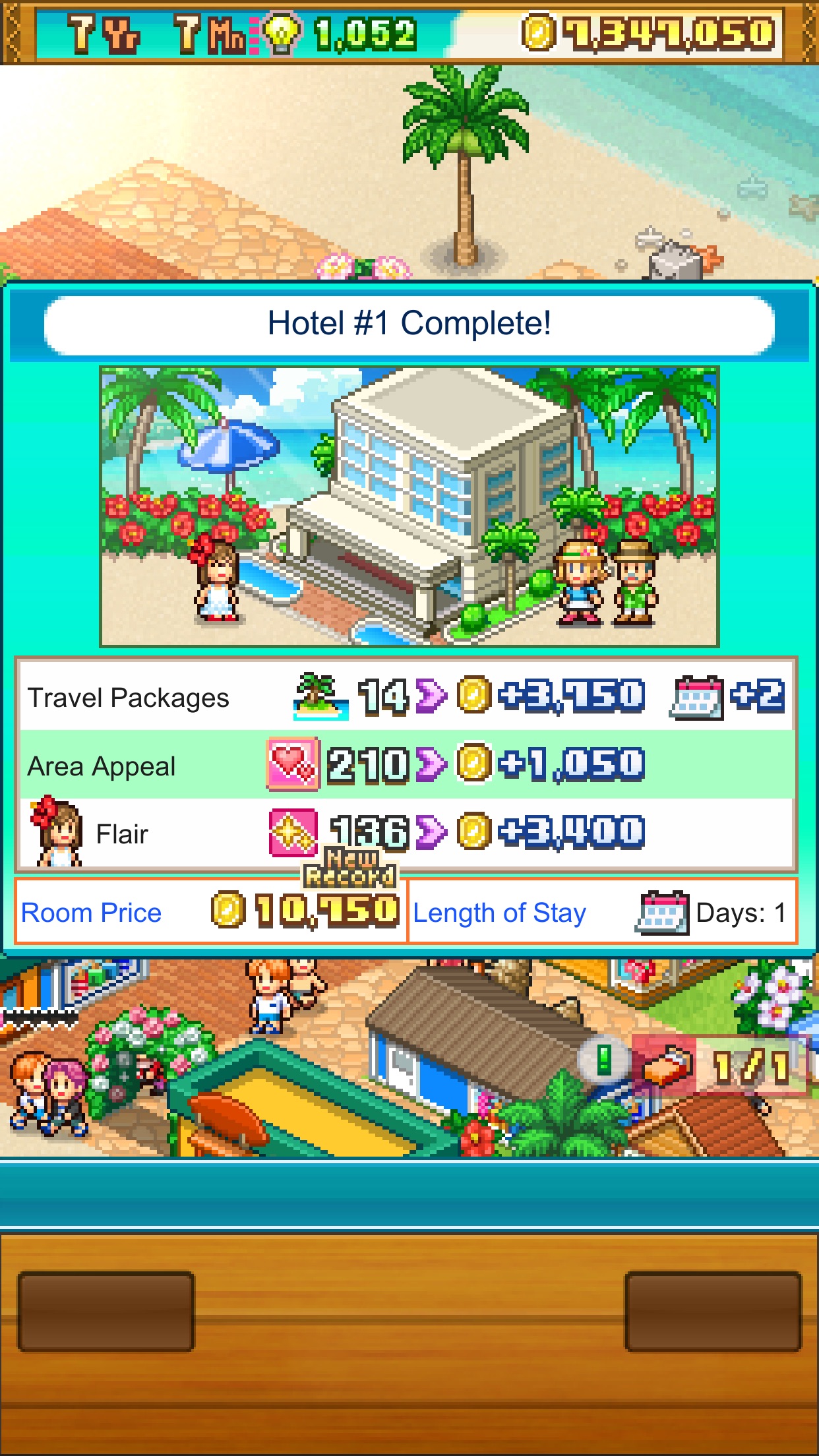 Screenshot do app Tropical Resort Story