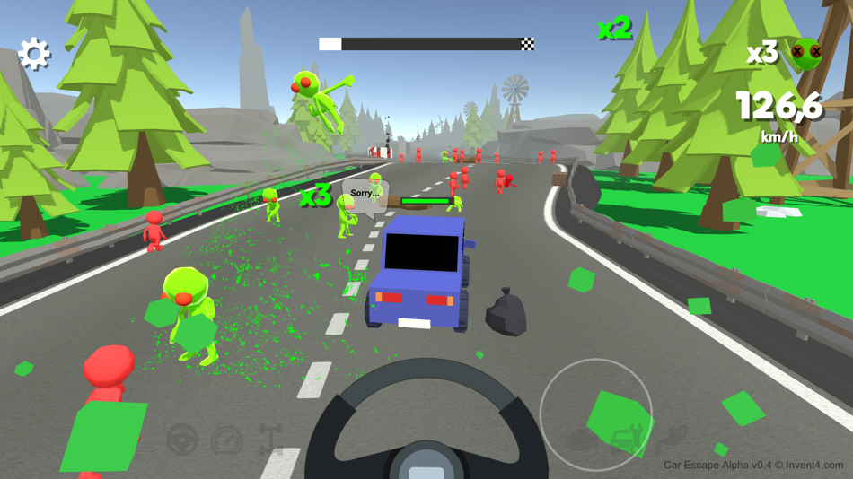 #4. Car Escape 3D Zombie Attack (iOS) By: Invent4.com