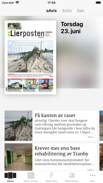 Lierposten eAvis Screenshot