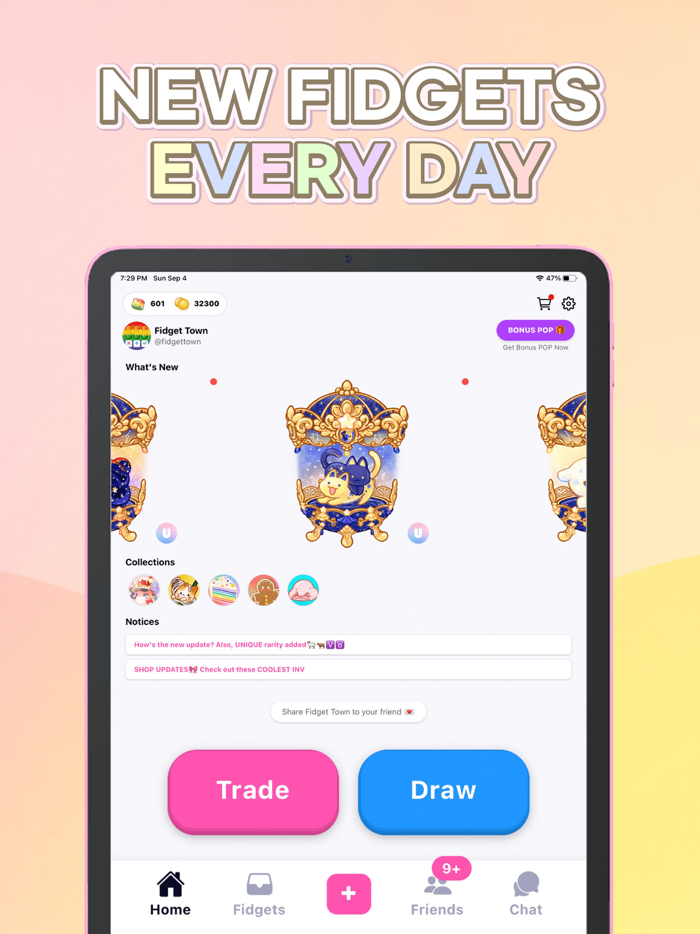 Fidget Town - Fidget trading