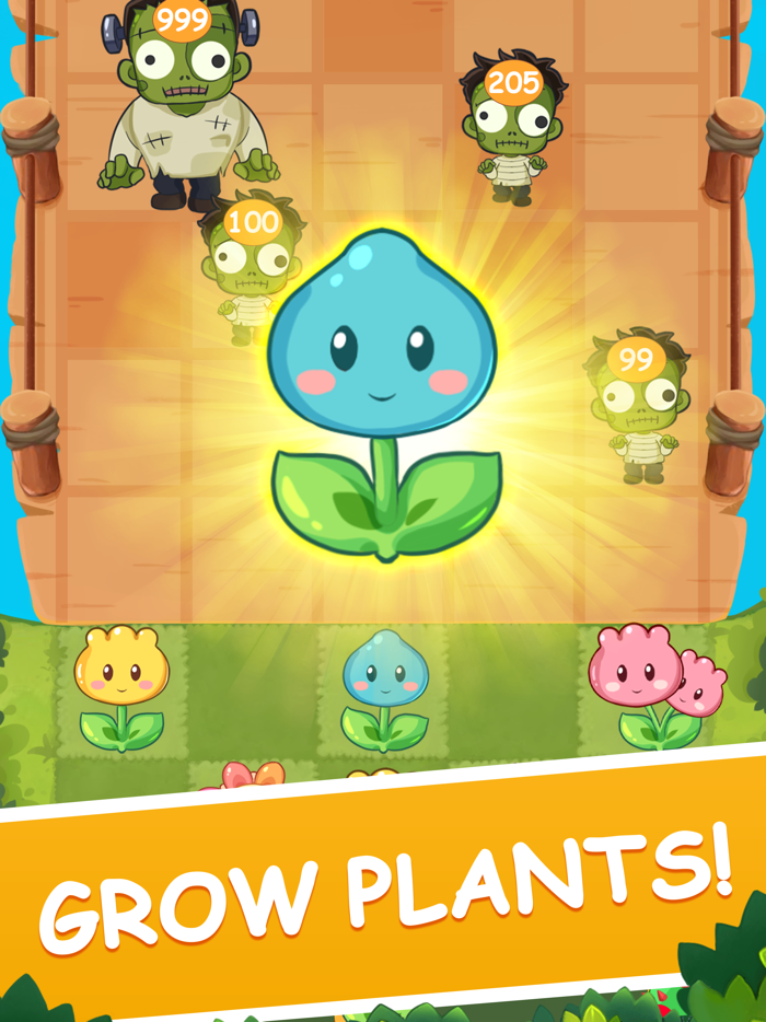 Merge Flowers Against Zombies