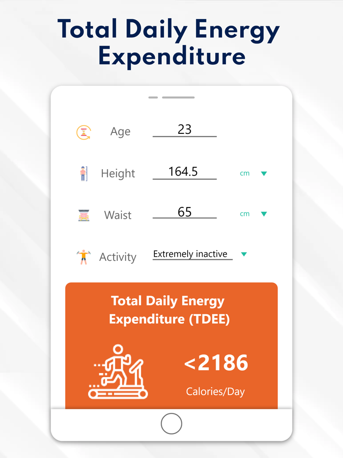 BMI BMR and Body Fat Calculator